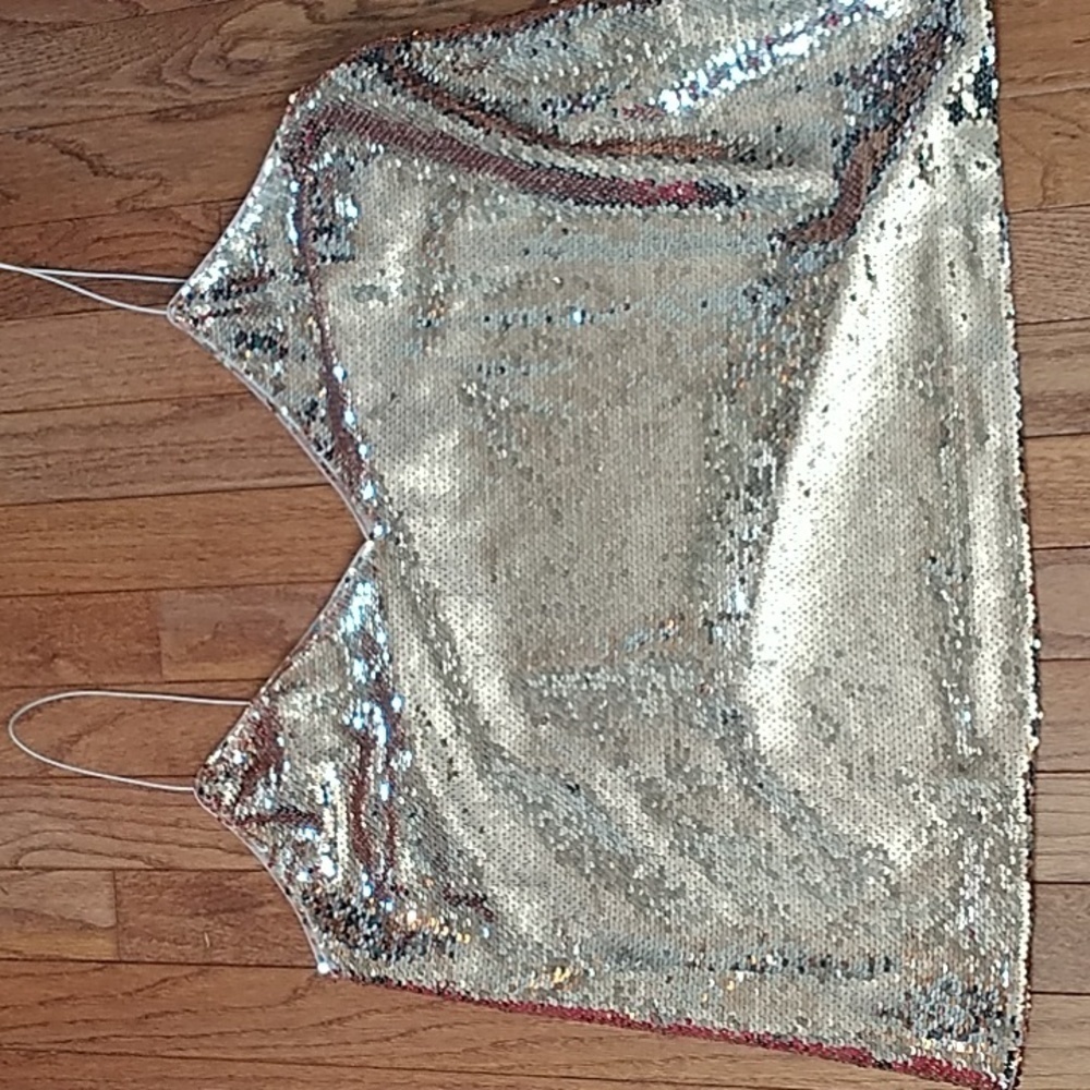 ASOS Rose Gold Sequin Cami Top 14 - Picture 8 of 11